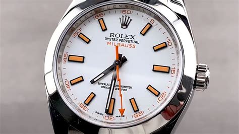 rolex milgauss vintage dial|rolex milgauss white face.